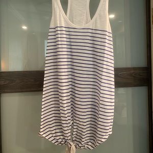 Stripped razor back tank top